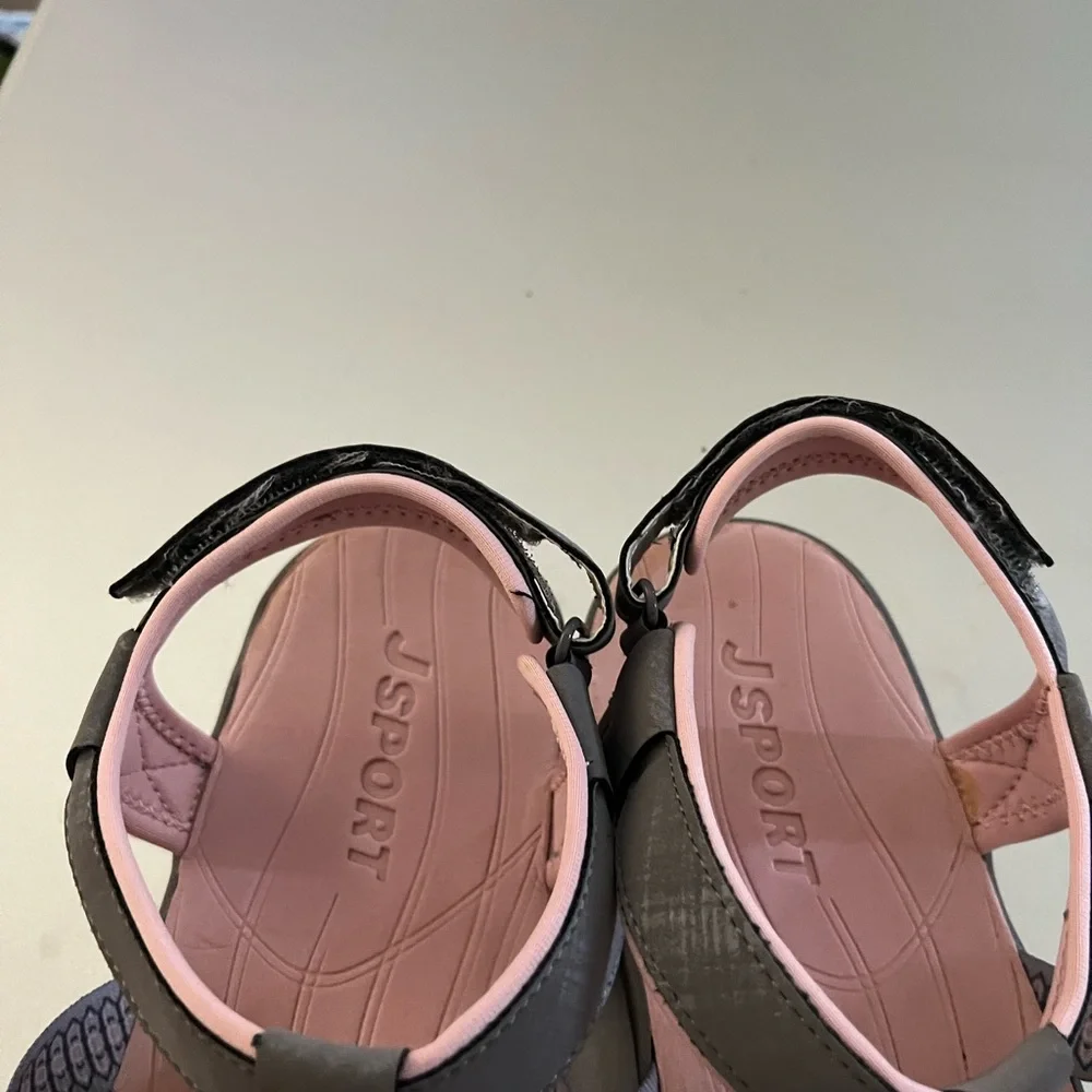 Elegant Pink and Gray Women's Sandals